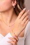 Heliophilia Silver Conjunto de collar y pulsera de metal Dorado